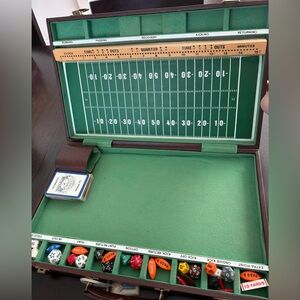 Vintage 1970s Football Fever Tabletop Strategy Game Set w/ Briefcase Carry